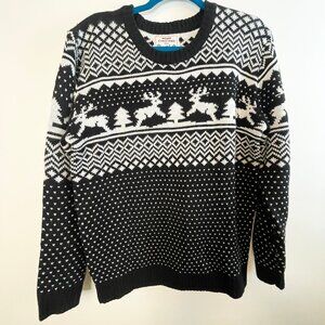 Sweater Christmas Pullover Holiday Long Sleeve Ugly Black Xmas XXL